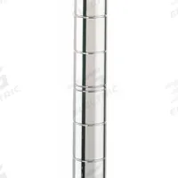 METRO Industrial Wire Shelving Post: 86 in x 1 in, Stainless Steel, Split Sleeve, Silver, 4 Posts (MPN 86PS -4). Key specifications — Brand: METRO; Resistance Properties: Corrosion-Resistant; Recommended Environments: Dry; Leveling Feet Included: Yes; Color: Silver; Finish: Stainless Steel; Material: Stainless Steel.