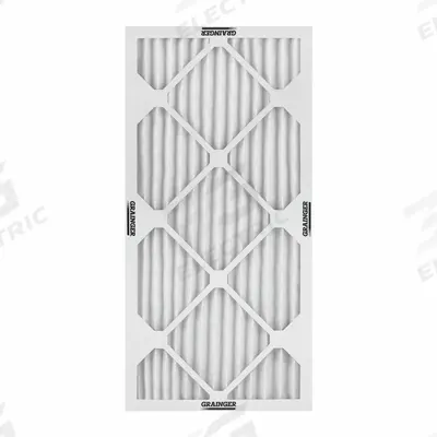 GRAINGER Pleated Air Filter: 12 in x 24 in x 1 in, MERV 9 - MERV 9 Pleated Air Filters
