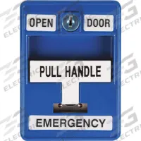 DORTRONICS Emergency Pull Station: 1 in Ht, 5 in Dp, 2 5/8 in Wd, Blue, Blue – Metal, Blue (MPN 6510/BL-S35). Key specifications — Color: Blue; Product Type: Emergency Pull Station; Brand: DORTRONICS.