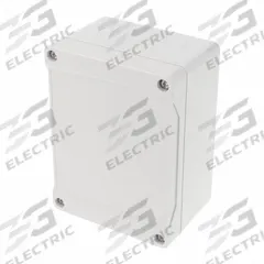 HAMMOND Enclosure: Polycarbonate, 4 in x 3 in x 2 in, NEMA 12/13/4/4X/6/6P, Screw On, Solid Cover (MPN 1555F2GY). Key specifications — Brand: HAMMOND; Closure Method: Screws; Knockouts: Not Included.