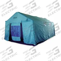 FSI Canopy Tent: 23 ft Overall Lg, 13 ft Overall Wd, 9 ft Overall Ht, HD PVC/Nylon, Blue, Polyester (MPN DAT4070). Key specifications — attr1055387: High Pressure Hose and Adapter; attr1055401: Canopy Tent; attr1055372: FSI.