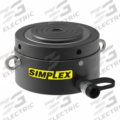 SIMPLEX Lock Nut Cylinder: 245 ton Nominal Capacity, 2 in Nominal Stroke Lg, 48.7 sq in - Low Profile Lock Nut Rams