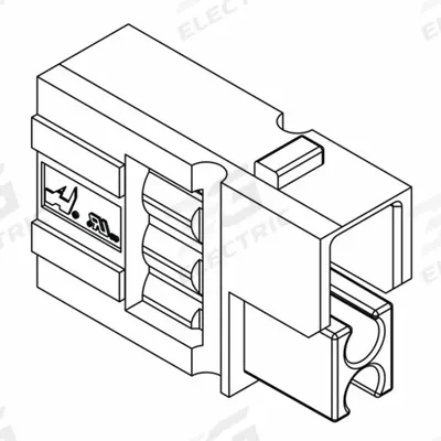 ANDERSON POWER PRODUCTS Auxiliary Connector: 444G1, For SBE/SBX Series, Gold - Anderson Power Connector Hardware & Accessories