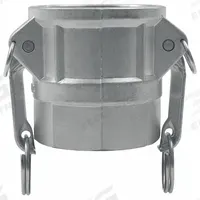 Cam and Groove Coupling: 1 1/2 in Coupling Size, 1 1/2 in Hose Fitting Size, 2 25/32 in Overall Lg (MPN G150-D-BR). Key specifications — Gasket Material: Nitrile; Thread Size: 1-1/2 in -11-1/2; Brand: DIXON VALVE & COUPLING.