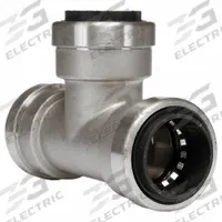 APPROVED VENDOR Push-Fit Tee Fitting: 1 in OD x 1 in OD x 1 in OD Size, Stainless Steel, Coupling (MPN SS834R). Key specifications — Brand: APPROVED VENDOR.