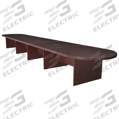REGENCY Conference Table: Racetrack Oval, Laminate, Mahogany, 264 in Overall Lg - Oval Conference Tables