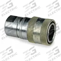 SAFEWAY HYDRAULICS Hydraulic Quick Connect Hose Coupling: 3/8 in Coupling Size, Steel, Sleeve (MPN S45-3). Key specifications — Brand: SAFEWAY HYDRAULICS; Thread Size: 3/8"-18; Body Material: Steel; Coupling Locking Type: Sleeve.