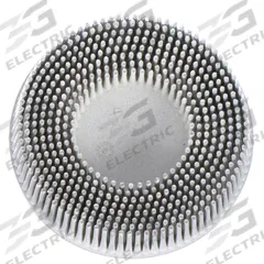 SCOTCH-BRITE Tapered Bristle Disc: 3 in Brush Dia, TR, Ceramic, P120 Grit (MPN 61500132222). Key specifications — Brand: SCOTCH-BRITE.