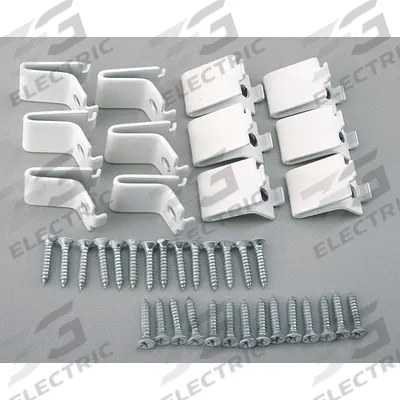 JOHN STERLING Shelf Support: 4 in Wd, 1 in Lg, 4 1/4 in Ht, Steel, White - Shelf Supports