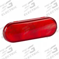 GROTE Stop/Turn/Tail Light: LED, Stop Light, Red, Oval, 2 5/16 in Overall Ht, 6 1/2 in Overall Wd (MPN 54172). Key specifications — Standards: FMVSS 108; Electrical Connection: Female Pin; Brand: GROTE; Installation Type: Permanent; Lens Color: Red; Mount Type: Grommet; Lighting Technology: LED; Light Type: Stop Light.
