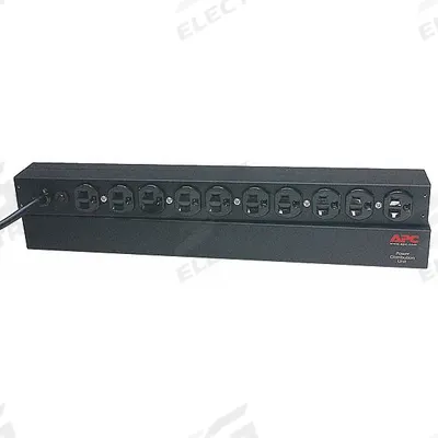 APC BY SCHNEIDER ELECTRIC Power Distribution Unit: 120V AC, 10 Outlets, NEMA 5-15R, Non-Metered - Standard Power Distribution Units