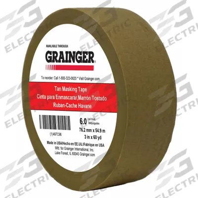 Grainger Packaging Tape: 5.7 mil Tape Thick - Pressure-Sensitive Paper Tape
