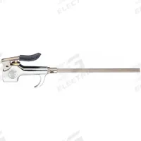 GUARDAIR Air Gun: Thumb-Lever Grip, Cast Zinc, 1/4 in Female NPT, 1 Nozzle(s), Straight, Focused (MPN 970006S). Key specifications — attr1328526: Cast Zinc; attr1328500: Hanging Hook; attr1328508: GUARDAIR; attr1328515: No; attr1328533: Yes.