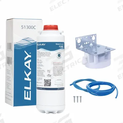 ELKAY Water Filtration System: 0.5 micron, 1.5 gpm, 3,000 gal - Drinking Fountain & Beverage Machine Water Filter Systems