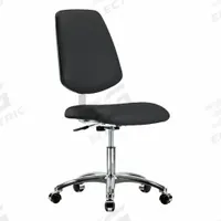 Cleanroom Chair: Vinyl, Armless, Ht Range 18 1/2 in to 23 3/4 in, 18 1/2 in Seat Wd, 17 in Seat Dp (MPN BR-CLR-VDHCH-MB-CR-CC-8540). Key specifications — Foot Support: No; Base Material: Aluminum; Brand: APPROVED VENDOR; Product Type: Cleanroom Chair; Cleanroom Class: ISO 4; ESD-Safe: Not ESD Safe.