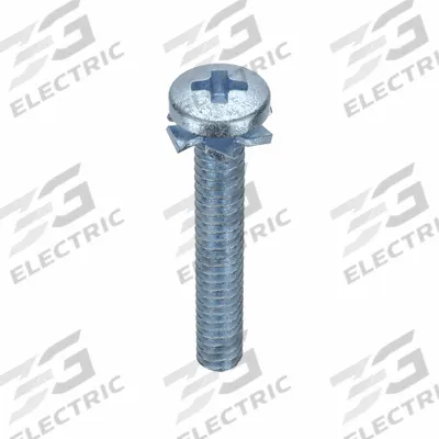 SEMS Screw: External Tooth, #6-32 Thread Size, 1 in Lg, Steel, Zinc-Plated, Pan - Machine Screws with External Tooth Lock Washers