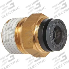 SUR&R Male Connector: NPT, Brass, 2 PK (MPN ABM230). Key specifications — Type: NPT; Material: Brass; Brand: SUR&R; Accessory Type: Straight Connector; Fitting Gender: Male.