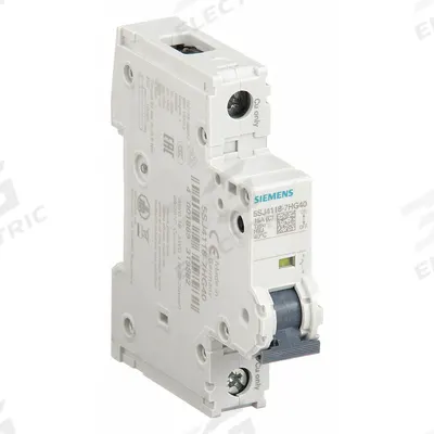 Siemens Miniature Circuit Breaker: 15 A Amps, 60V DC, 14kA at 240V AC, Screw Clamp - C-Curve, 1-Pole UL489 DIN Rail-Mount Miniature Circuit Breakers
