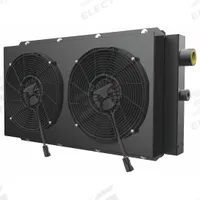 AKG Forced Air Oil Cooler: 60 hp Heat Removed, 80 gpm Max. Flow, 250 psi Max. Pressure, 24V DC (MPN DCSB45-24-BP25-3). Key specifications — attr96059: SAE #20; attr96056: IP 68; attr96057: 24V DC; attr98919: AKG.
