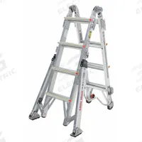 LITTLE GIANT Combination Ladder: 6 Configurations, Aluminum, 375 lb Load Capacity, 54 lb Wt (MPN 15197-303). Key specifications — Brand: LITTLE GIANT; Included Features: Trestle Brackets.