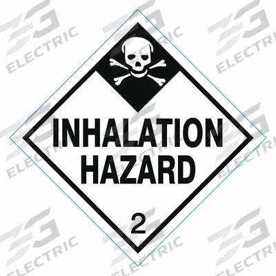 APPROVED VENDOR Container Label: Inhalation Hazard, 4 in x 4 in, 4 in Label Ht, Paper - Class 2: Gases