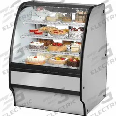 TRUE REFRIGERATION Refrigerated Merchandiser: 49 1/8 in x 36 1/4 in x 39 in, Silver, Curved Glass (MPN TGM-R-36-SC/SC-S-W). Key specifications — attr1277723: TRUE REFRIGERATION; attr1277683: R-290; attr1277691: No; attr1277694: Silver; attr1280716: Curved Glass; attr1280729: TGM.