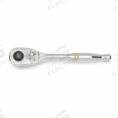 GEARWRENCH Hand Ratchet: Pear, Reversible, 5 in Overall Lg, Full Polish Chrome - Standard-Head Ratchets