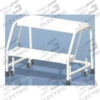 BALLYMORE Step Stool: 1.6 ft Overall Ht, 350 lb Load Cap, 2 Steps, Aluminum, 2.4 ft Standing Ht (MPN A2S30). Key specifications — attr1051722: Rolling Step Stool; attr1051697: BALLYMORE; attr1051699: (4) Swivel; attr1051702: Tan; attr1051713: Handrails Not Included; attr1051726: Rectangle.