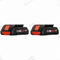 BOSCH Battery: CORE18V®, 4 Ah, 2 Batteries Included, 18V DC, 2 PK (MPN GBA18V40-2PK). Key specifications — attr1278107: Not Oil-Resistant.