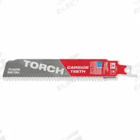 MILWAUKEE Reciprocating Saw Blade: 8 Teeth per Inch, 6 in Blade Lg, 0.05 in Blade Thick, 3 PK (MPN 48-00-5301). Key specifications — attr1109198: 8; attr1109200: Rigid for Straight Cuts; attr1109201: Straight; attr1109209: MILWAUKEE.