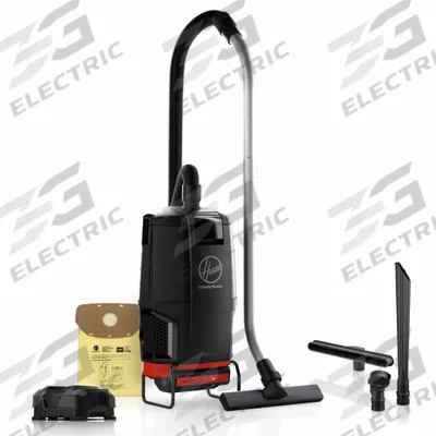 HOOVER Backpack Vacuum Kit: 91 cfm Air Flow, 13.6 lb Wt, 17 dB Sound Level, HEPA - Cordless Backpack Vacuums