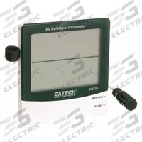 EXTECH Digital Hygrometer: 10%to 99% Humidity Range, Temp, Cabled Sensor (MPN 445715). Key specifications — Primary Scale: Temperature; Secondary Scale: Humidity; Display Type: Digital; Brand: EXTECH.