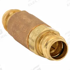 APOLLO Ball Cone Check Valve: Ball, Inline Valve Body, Bronze, 3/4 in Pipe Size, Press x Press, Std (MPN 61LF10401PR). Key specifications — Ball Material: RPTFE; Brand: APOLLO.