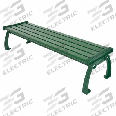 ULTRASITE Outdoor Bench: Heritage, 72 in Overall Lg, 17 in Overall Ht, Green, Green - Vandal Resistant Resinwood Benches