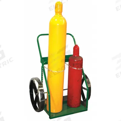 SAFTCART Cylinder Hand Truck: 400 lb, Side by Side, 2 Cylinder - Welding Cylinder Hand Trucks