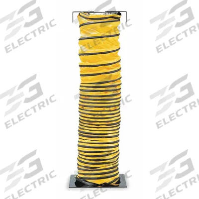ALLEGRO Blower Ducting: 8 in Dia, 25 ft Lg, For Use With Blowers, Black/Yellow - Ducts for Confined Spaces