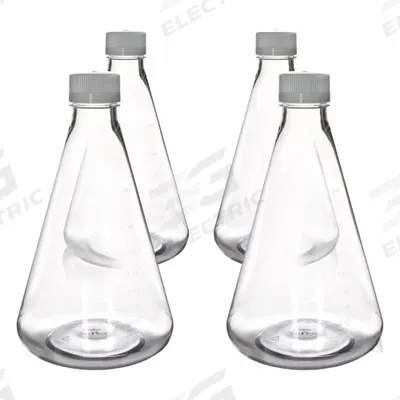 APPROVED VENDOR Erlenmeyer Flask: Erlenmeyer, PETG, 2 L, 67.63 fl oz - Plastic Erlenmeyer Flasks