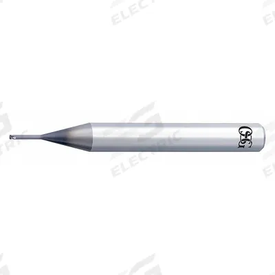 OSG Corner Radius End Mill: Carbide, WXS Coated, 4 Flute, 1.5 mm Mill Dia, 50 mm LOC - Pencil-Neck Carbide Corner-Radius End Mills for Hardened Materials