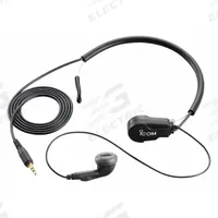 ICOM Earpiece: Fits Icom, Earbud, Push To Talk, Black, 1 Wires, Throat Mic, Wired, 2.5 mm Stereo (MPN HS97). Key specifications — Connector Type: 2.5 mm Stereo; Compatible Radio Series: F3003; Push To Talk: Yes; Manufacturer Part Number: HS97; Brand: ICOM.