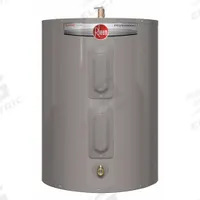 RHEEM Electric Water Heater: 240V AC, 28 gal, 4,500 W, Single Phase, 30 in Ht, 21 gph @ 90°F (MPN PROE28 S2 RH95). Key specifications — Phase: Single; Brand: RHEEM.