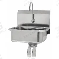 SANI-LAV Hands-Free Sink: 1 Stations, 7 in Bowl Dp, 17 in Bowl Lg, 14 in Bowl Wd, Faucet Included (MPN 505L-0.5). Key specifications — Includes Side Splash: Side Splash Not Included; Series: Stainless Steel Hand Wash Sink; Brand: SANI-LAV.