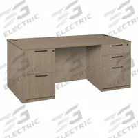 REGENCY Desk: Particle Board, Oak, 2 Pedestals, 5 Drawers, 71 in Overall Wd, 29 in Overall Ht (MPN LDPF7135NO). Key specifications — Desktop Material: Particle Board; Includes Modesty Panel: Yes; Pedestal Location: Double Pedestal; Kit Product Type: Double Pedestal Desk; Desktop Color: Oak; Brand: REGENCY; Frame Color: Noble Oak; Frame Material: Particle Board.