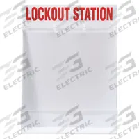 BRADY Lockout Station: 6 Components Included, Lockout Station, No Padlocks, Lockout Board (MPN 50994). Key specifications — Visibility Inside: Board Only; Station Type: Lockout Station; Mounting Location: Wall; Portable: No; Material: Polystyrene; Cover Type: Open Front; Filled: No; Includes: (6) Key Hooks.