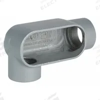 Conduit Outlet Body: Iron, 3 in Trade Size, LR Body, 131.5 cu in Body Capacity, Threaded Hub (MPN LR87). Key specifications — Finish: Powder Coated; Includes: Set Screw Hubs; For Use With: RMC; Brand: HUBBELL KILLARK; Hub Style: Threaded; Mfr. Series: Duraloy 7.
