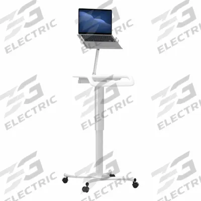 CTA DIGITAL Medical Mobile Floor Stand: 22 in Overall Wd, 52 in Overall Ht, 0 Drawers - Mobile Medical Computer Carts