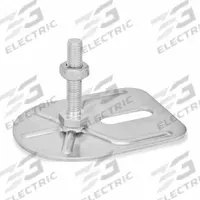 JW WINCO Male-End Leveling Mount: Swiveling Stud, 3/8"-16 Thread Size, 3 3/20 in, 3,147 lbf Capacity (MPN 43-80-3/8X16-100-E0-SK). Key specifications — Finish: Plain; Base Shape: Rectangular; Load Capacity: 3,147 lbf; Mounting Holes: Mounting Holes Included; Includes: Nut; Hex Size: 11/16 in; Base Width: 3-3/20 in.
