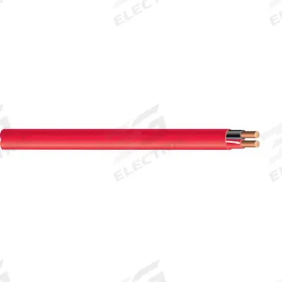 SOUTHWIRE Fire Alarm Cable: 1,000 ft Cable Lg, Riser, Riser, PVC, PVC, Red, PVC, 2 Conductors - Unpaired Unshielded Cables