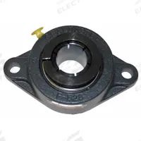 SEALMASTER 2 Bolt Flange Bearing: Radial Ball, 1 7/16 in Bore, Cast Iron, Concentric Collar, 2 in Wd (MPN MSFT-23). Key specifications — Bore Type: Cylindrical; Brand: SEALMASTER; Lubricant Material: NLGI #2 Equivalent; Mounting Bolt Size: 7/16 in; System of Measurement: Inch.