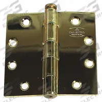 APPROVED VENDOR Butt Hinge: Steel, Full Mortise, 4 1/2 in Leaf Wd (MPN 56-408BRS). Key specifications — Removable Pin: No; Bearing Type: Plain; Material: Steel.
