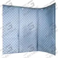 SINGER SAFETY Acoustic Partition: 0.7 NRC, 12 ft Overall Wd, 8 ft Overall Lg, 2 in Thick, Fiberglass (MPN 22124128). Key specifications — Panel Shape: Straight; Brand: SINGER SAFETY; Includes: (2) 6 ft Straight Track.